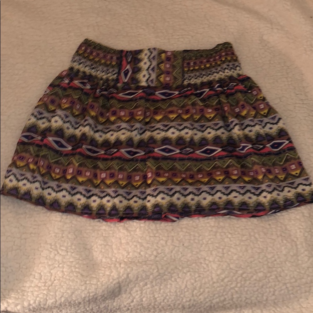Hot & Delicious Multicolor Patterned Mini Skirt